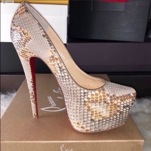 Christian Louboutin python heels